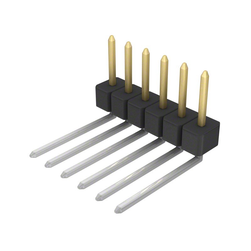 1 pcs : PBC06SBDN - CONN HEADER R/A 6POS 2.54MM