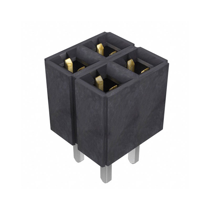 1 pcs : SLW-102-01-S-D - CONN RCPT 4POS 0.1 GOLD PCB