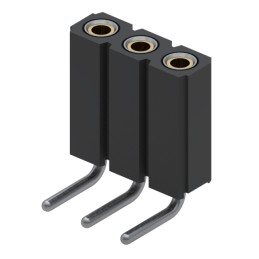 1 pcs : 801-43-003-20-001000 - CONN RCPT 3POS 0.1 GOLD PCB R/A