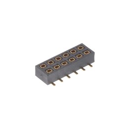 1 pcs : NPPN062GFNP-RC - CONN HDR 12POS 0.079 GOLD SMD