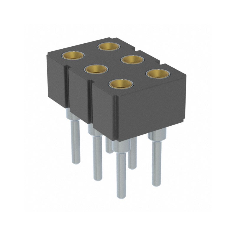 1 pcs : 803-47-006-10-002000 - CONN RCPT 6POS 0.1 GOLD PCB