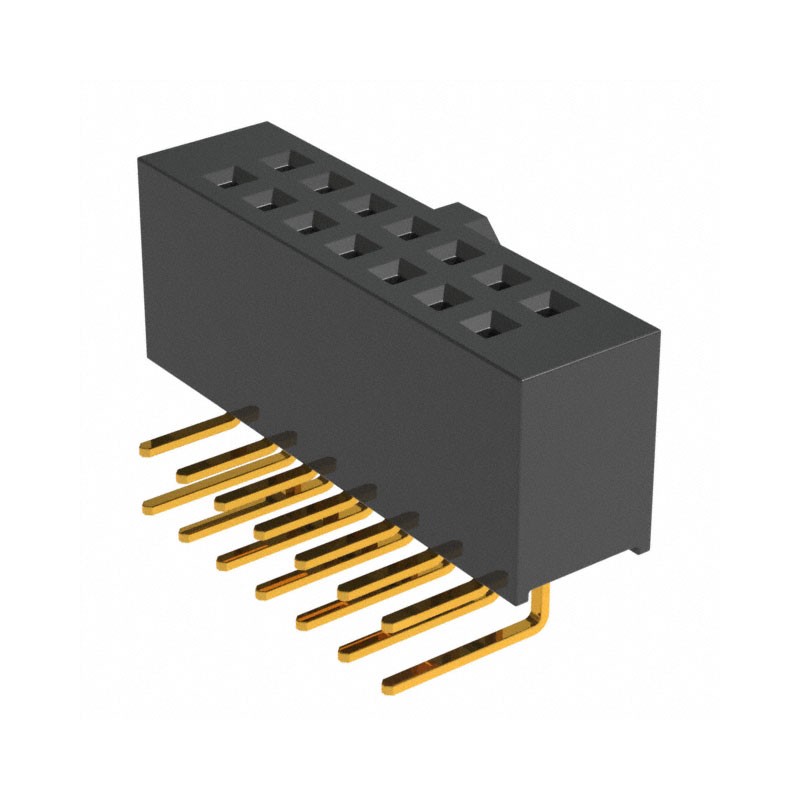 1 pcs : SFH11-PBPC-D07-RA-BK - CONN HDR 14POS 0.1 GOLD PCB R/A