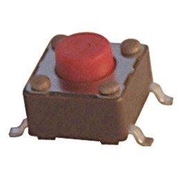 77 pcs - Red Stem Tactile Switch, SPST 50 mA @ 12 V dc 5mm Surface Mount
