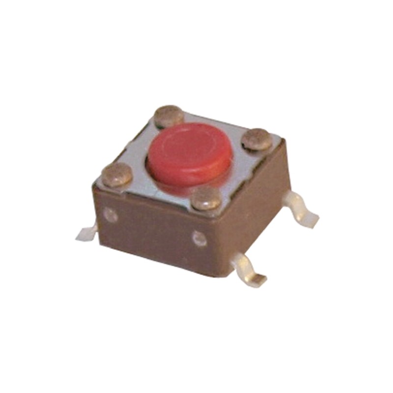 77 pcs - Red Stem Tactile Switch, SPST 50 mA @ 12 V dc 4.3mm