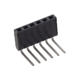 1 pcs : SSW-106-03-F-S-RA - CONN RCPT 6POS 0.1 GOLD PCB R/A