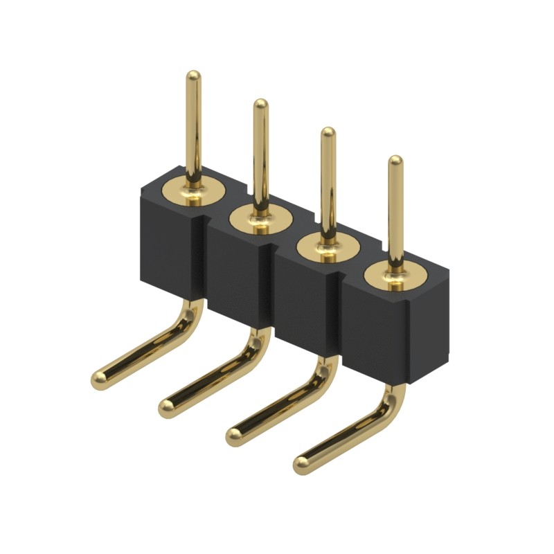 1 pcs : 399-10-104-10-009000 - CONN HEADER R/A 4POS 2.54MM