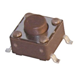 77 pcs - Brown Stem Tactile Switch, SPST 50 mA @ 12 V dc 5mm Surface Mount