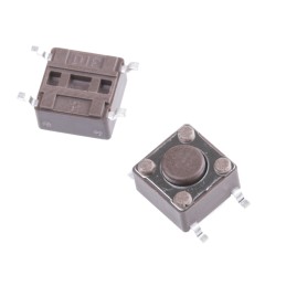 77 pcs - Brown Stem Tactile Switch, SPST 50 mA @ 12 V dc 4.3mm Surface Mount