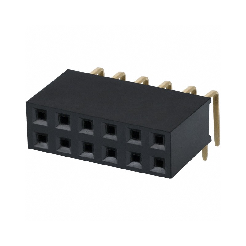 1 pcs : PPPC062LJBN-RC - CONN HDR 12POS 0.1 GOLD PCB R/A