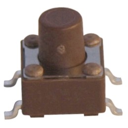 77 pcs - Brown Stem Tactile Switch, SPST 50 mA @ 12 V dc 7mm Surface Mount