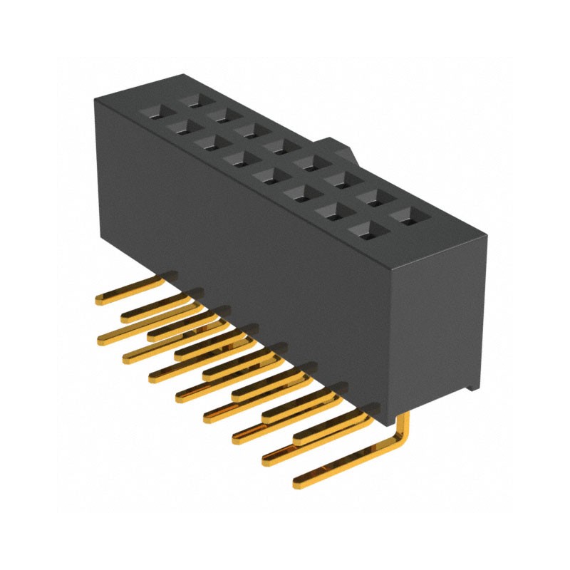 1 pcs : SFH11-PBPC-D08-RA-BK - CONN HDR 16POS 0.1 GOLD PCB R/A