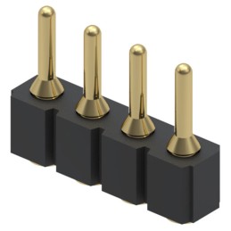 1 pcs : 349-10-104-00-560000 - CONN HEADER SMD 4POS 2.54MM