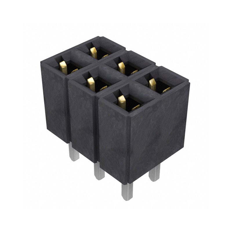 1 pcs : SLW-103-01-L-D - CONN RCPT 6POS 0.1 GOLD PCB