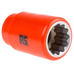 1 pcs - ITL Insulated Tools Ltd 1/2 in Drive 20mm Insulated Standard Socket, 12 point, VDE/1000V, 50 mm Overall Length