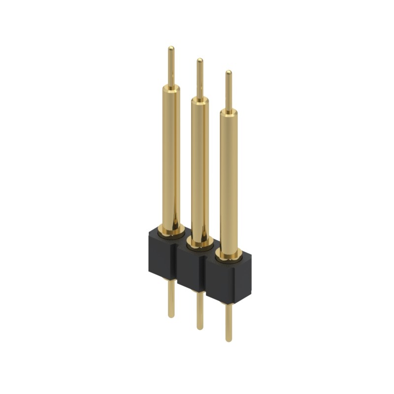 1 pcs : 342-10-103-00-593000 - CONN HDR DIP POST 3POS GOLD