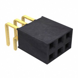 1 pcs : SSW-103-02-G-D-RA - CONN RCPT 6POS 0.1 GOLD PCB R/A