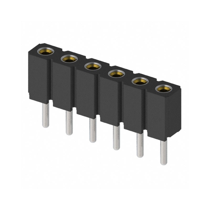 1 pcs : 801-43-006-10-012000 - CONN RCPT 6POS 0.1 GOLD PCB