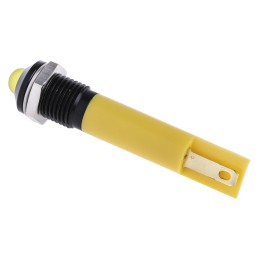 1 pcs - RS PRO Yellow Panel Mount Indicator, 24V dc, 8mm Mounting Hole Size, Solder Tab Termination