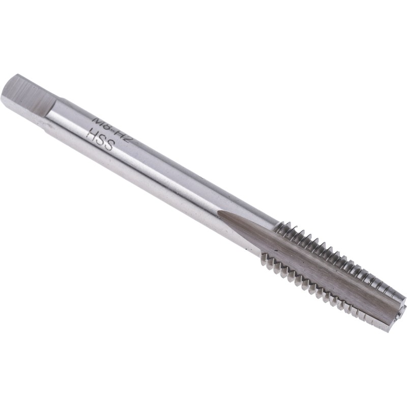 1 pcs - RS PRO Threading Tap, M8 Thread, 1.25mm Pitch, Metric Standard, Hand Tap
