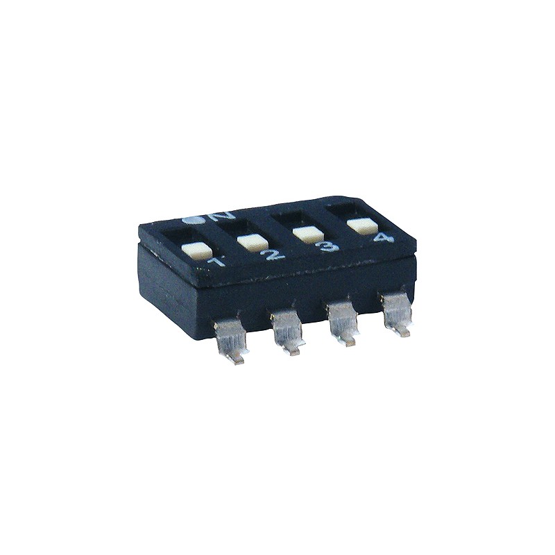 10 pcs - KNITTER-SWITCH 2 Way Surface Mount DIP Switch 2PST, Raised Actuator