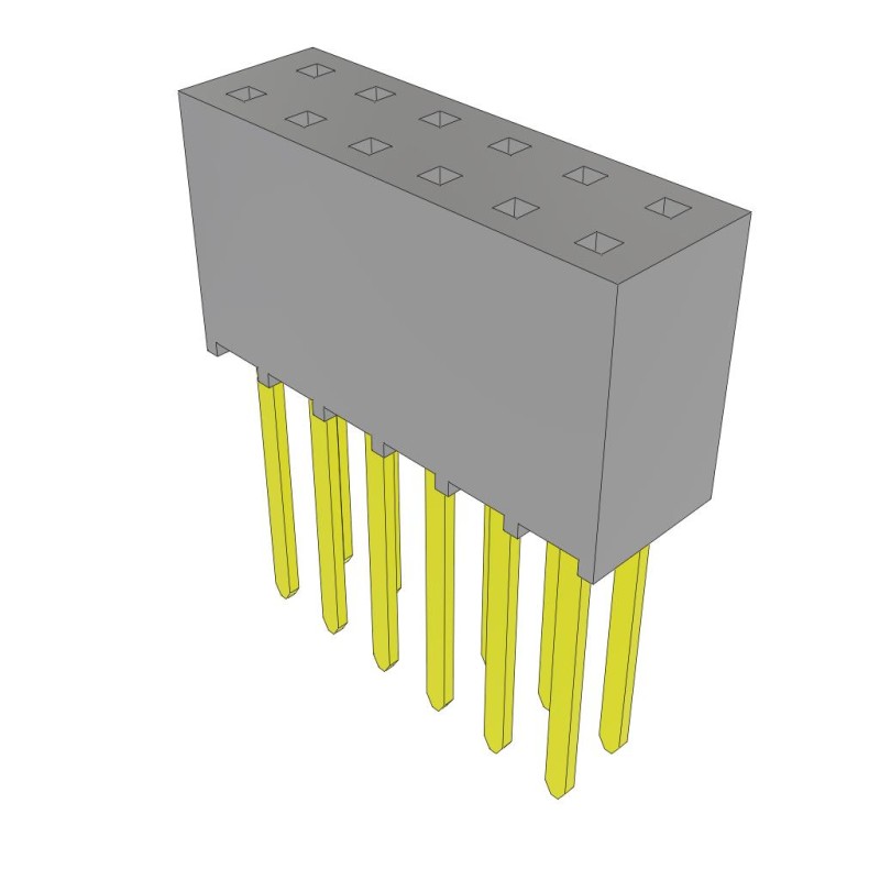 1 pcs : SSW-106-03-T-D - CONN RCPT 12POS 0.1 TIN PCB