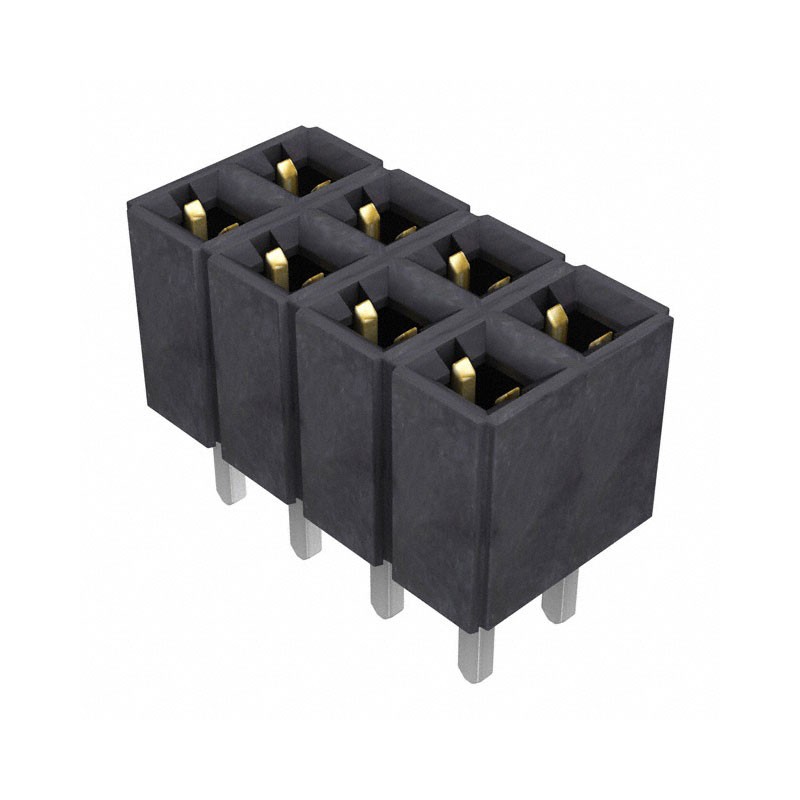 1 pcs : SLW-104-01-F-D - CONN RCPT 8POS 0.1 GOLD PCB