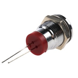 1 pcs - RS PRO Red Panel Mount Indicator, 2V dc, 12mm Mounting Hole Size
