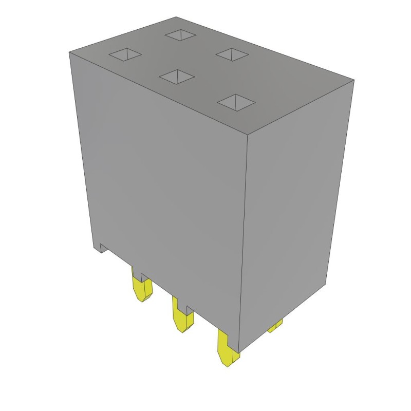 1 pcs : SSW-103-01-F-D-002 - CONN RCPT 6POS 0.1 GOLD PCB