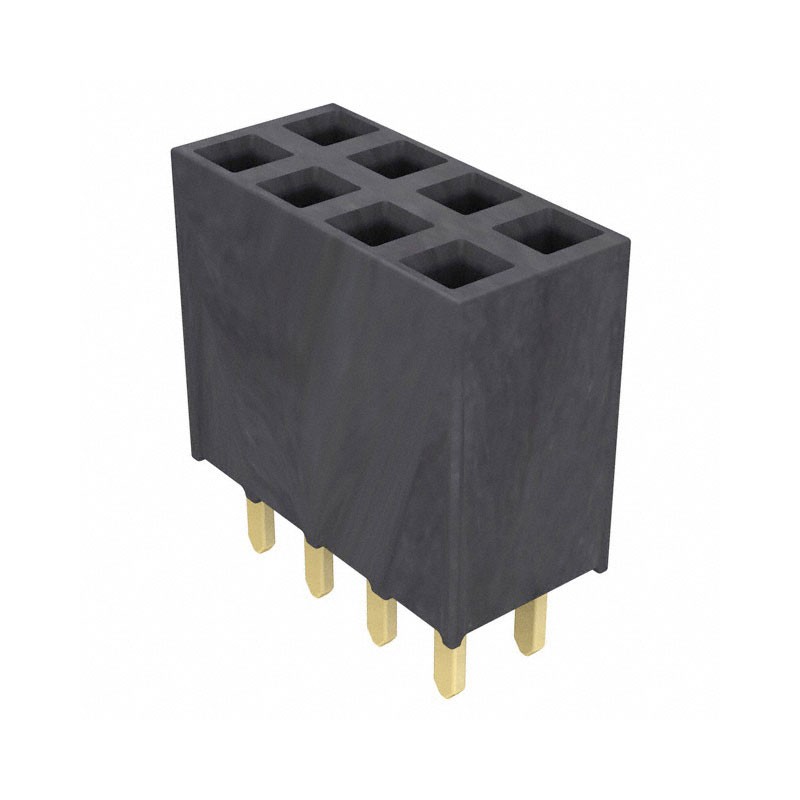 1 pcs : SSW-104-01-G-D - CONN RCPT 8POS 0.1 GOLD PCB