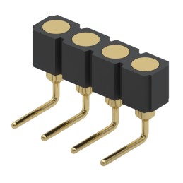 1 pcs : 399-10-104-10-008000 - CONN SPRING TARGET 4POS R/A PCB