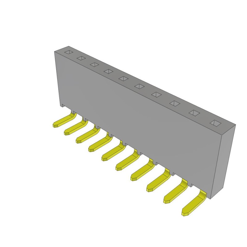 1 pcs : SSW-110-02-F-S-RA - CONN RCPT 10POS 0.1 GOLD PCB R/A