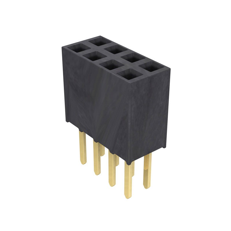 1 pcs : SSW-104-02-G-D - CONN RCPT 8POS 0.1 GOLD PCB