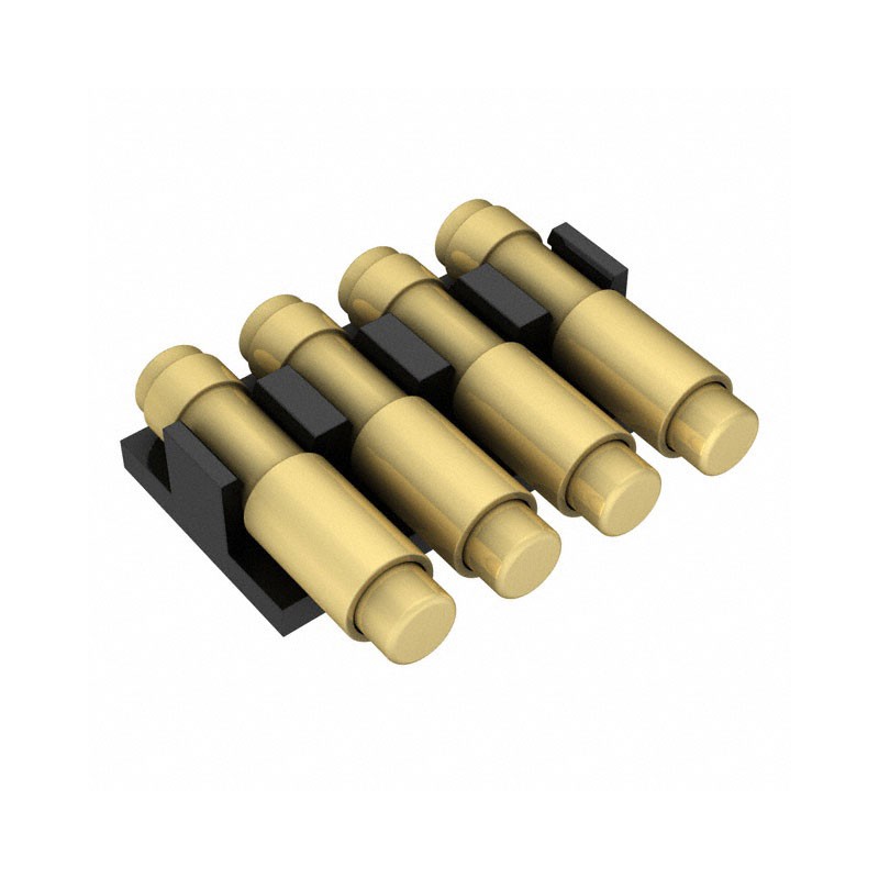 1 pcs : 8MM-11-0004-02-131 - CONN SPRING TARGET 4POS R/A SMD