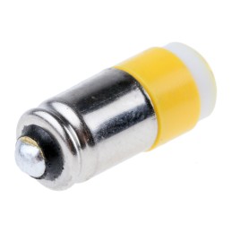 1 pcs - RS PRO Yellow LED Indicator Lamp, 28V dc, Midget Groove Base, 6mm Diameter, 45mcd