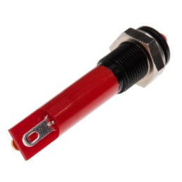 1 pcs - RS PRO Red Panel Mount Indicator, 12V dc, 6mm Mounting Hole Size, Solder Tab Termination