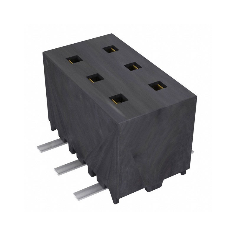 1 pcs : MMS-103-02-L-DV - CONN RCPT 6POS 0.079 GOLD SMD