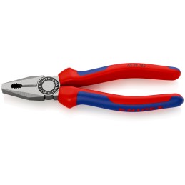 1 pcs - Knipex Combination Pliers, 180 mm Overall, Straight Tip