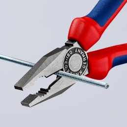 1 pcs - Knipex Combination Pliers, 180 mm Overall, Straight Tip
