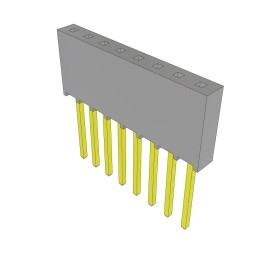 1 pcs : SSQ-108-03-L-S - CONN RCPT 8POS 0.1 GOLD PCB