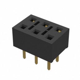 1 pcs : HLE-103-02-G-DV-TE - CONN RCPT 6POS 0.1 GOLD PCB