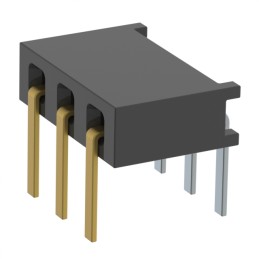 1 pcs : MMS-103-01-F-SH - CONN RCPT 3P 0.079 GOLD PCB R/A