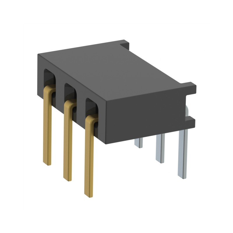 1 pcs : MMS-103-01-F-SH - CONN RCPT 3P 0.079 GOLD PCB R/A