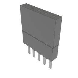1 pcs : ESW-105-23-L-S - CONN SOCKET 5POS 0.1 GOLD PCB