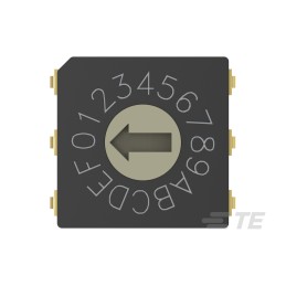 1000 pcs - TE Connectivity 16 Way Surface Mount Rotary Switch 16P, Screwdriver Actuator