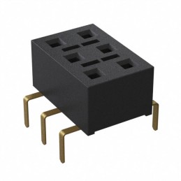 1 pcs : HLE-103-02-G-DV-PE-BE - CONN RCPT 6POS 0.1 GOLD PCB