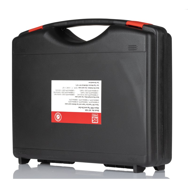 1 pcs - RS PRO 24-Piece HSS Tap & Die Set, 3/16 in BSW - 1/2 in BSW Taps, 3/16 in BSW - 1/2 in BSW Dies