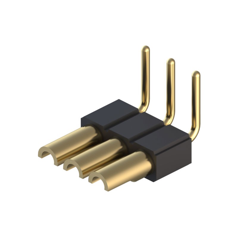1 pcs : 830-10-003-20-005000 - CONN HDR STRIP SOLDER 3POS GOLD