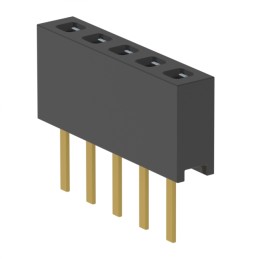 1 pcs : MMS-105-01-F-SV - CONN RCPT 5POS 0.079 GOLD PCB