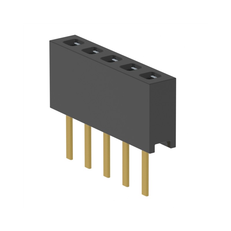 1 pcs : MMS-105-01-F-SV - CONN RCPT 5POS 0.079 GOLD PCB