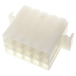 200 pcs - Molex, STANDARD .093' Female Connector Housing, 6.3mm Pitch, 15 Way, 3 Row